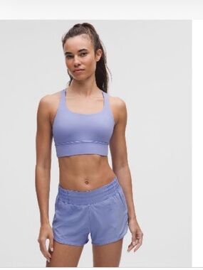 LULULEMON LONGLINE ENERGY BRA B-D CUP MEDIUM SUPPORT IN DUSTY LILAC SIZE 8